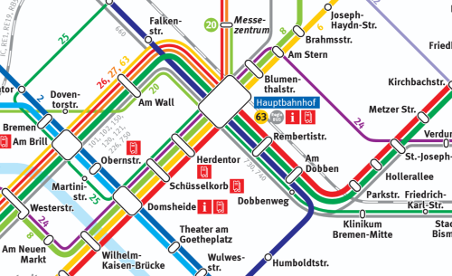 BSAG-Liniennetzplan Bremen