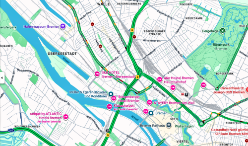 Aktuelle Straßenverkehrslage in Bremen