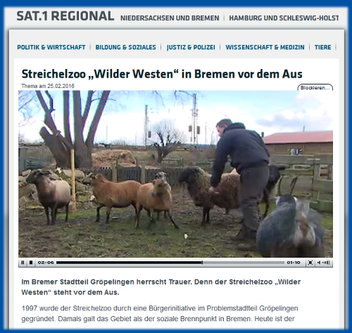 Im Bremer Stadtteil Gröpelingen herrscht Trauer. Denn der Streichelzoo „Wilder Westen“ steht vor dem Aus.